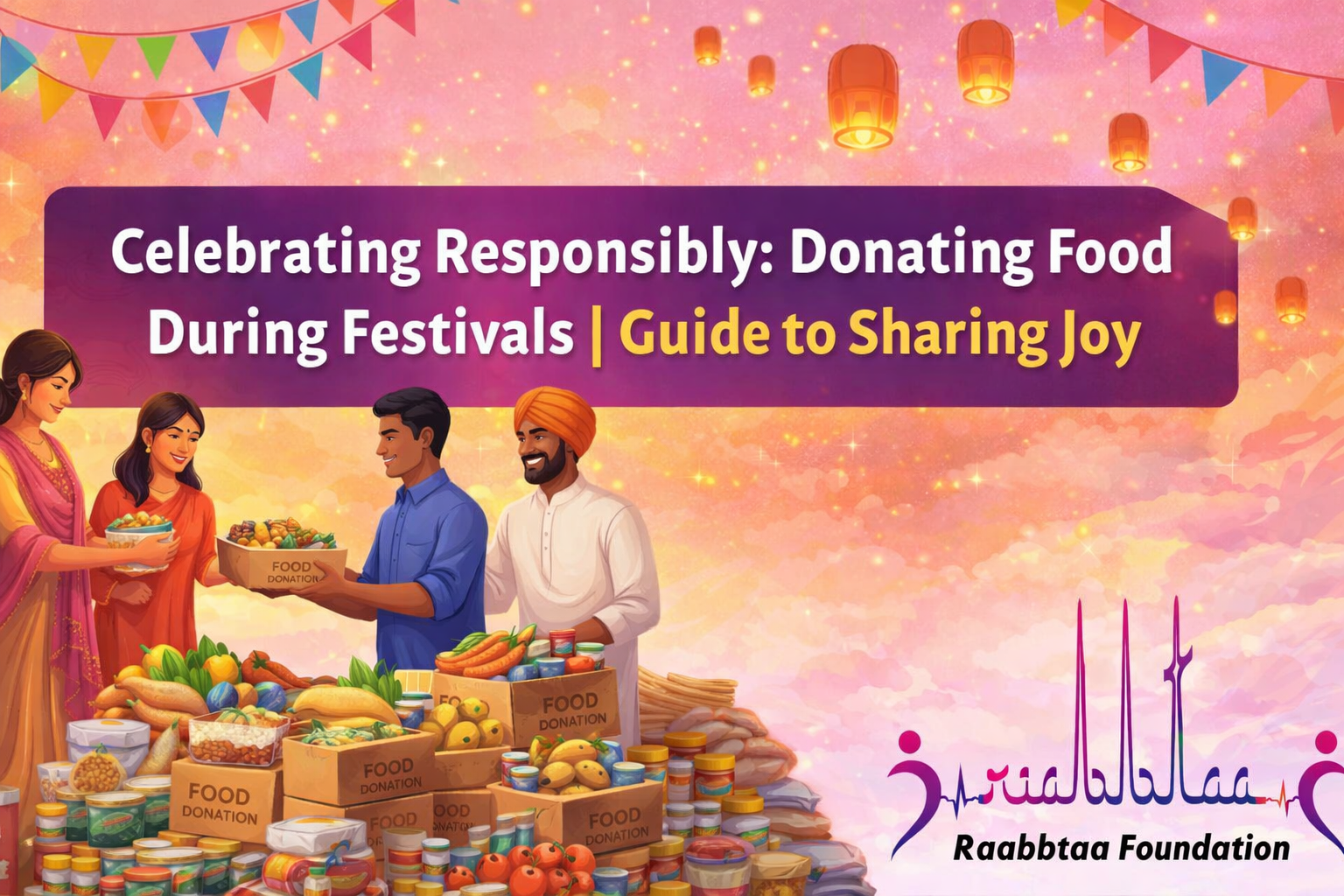 celebrating responsibly donating food during festivals | guide to sharing joy